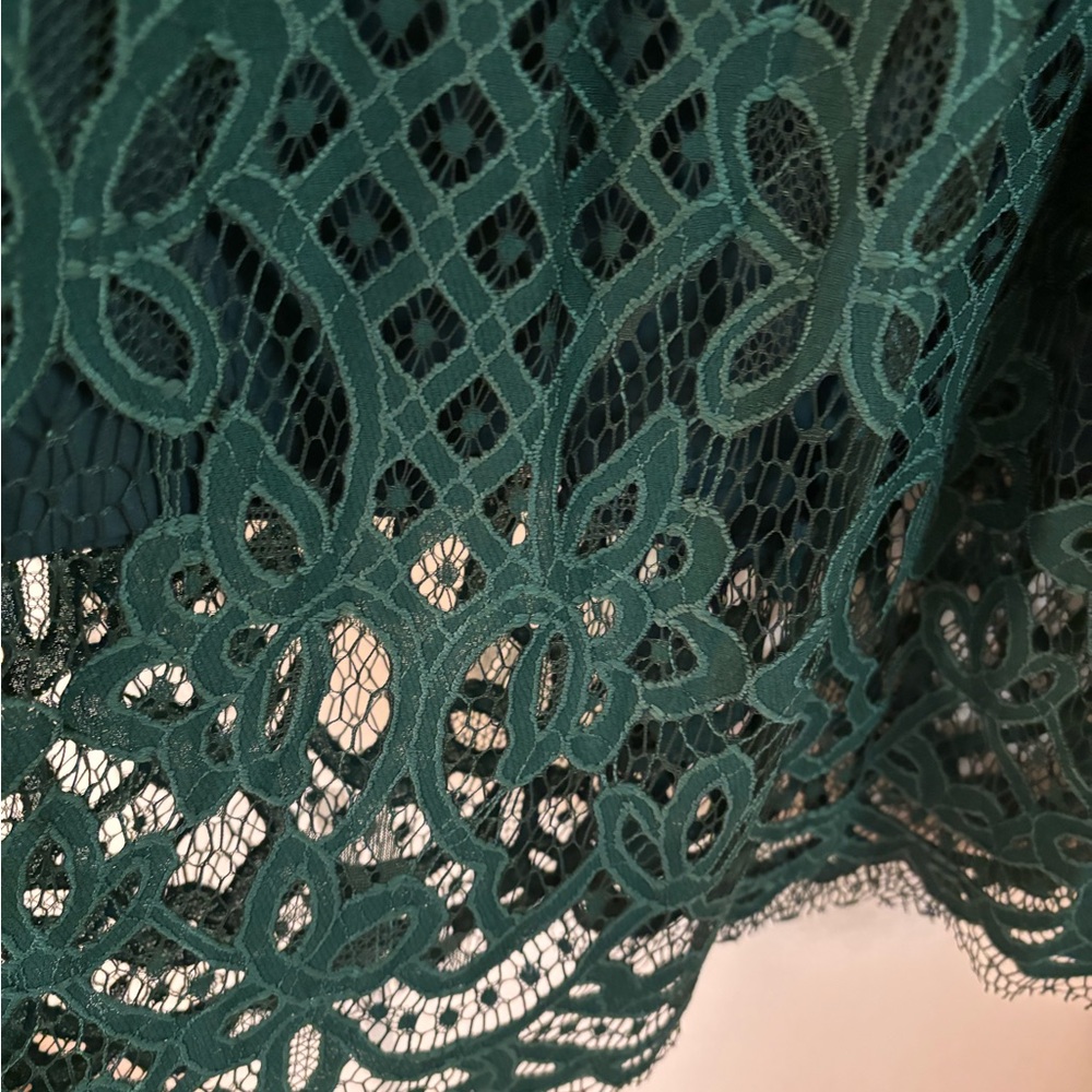 ✨ Emerald Green Lace Midi Dress – Size XL - Picture 15 of 16